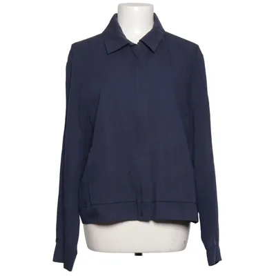 Jacket (Blue) from Scenario Acetate, Cotton, Linen, Polyester, Viscose