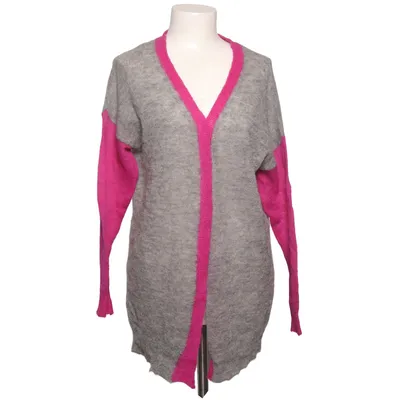 Strickjacke (Grau, Pink) von Chantal. B Alpakawolle, Polyamid