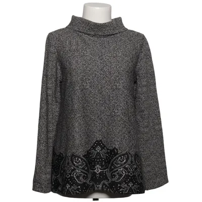 Turtleneck (Black, White) from Sem Per Lei Acrylic, Cotton, Polyamide, Polyester