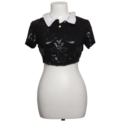 Top (Black, White) from Killstar Elastane, Viscose