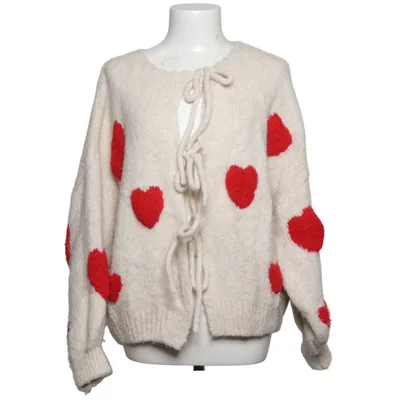 Cardigan (White, Red) from Mioni Acrylic, Polyamide, Viscose, Wool