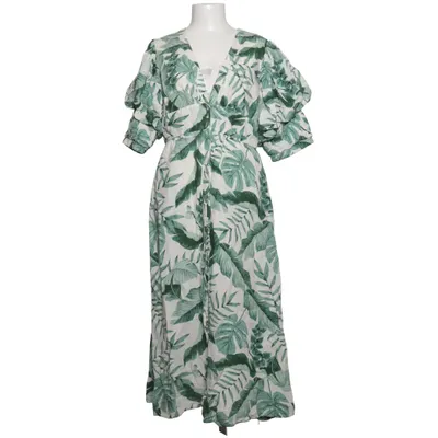 Robe longue (Vert, Blanc) de Johanna Ortiz x H&M Coton, Lin, Viscose