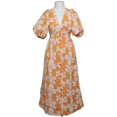 Dress (Yellow, White) from Ted Baker Cotton, Elastane, Lyocell, Polyamide, Polyester, Viscose