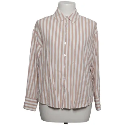 Skjorte (Beige, Hvid) fra Mango Viscose