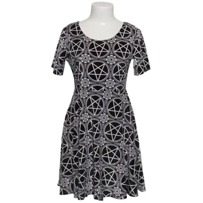 Klänning (Svart, Vit) från Killstar Elastan, Polyester