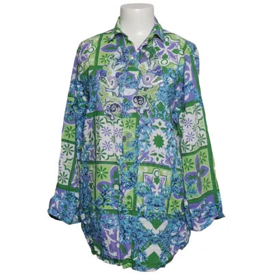 Blouse (Green, Blue, White) from Antica Sartoria Cotton