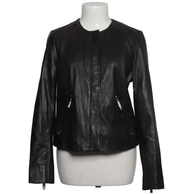 Läderjacka (Svart) från ESPRIT Skinn, Polyester