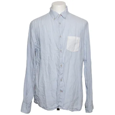 Button down shirt (Blue, White) from Colours & Sons Linen