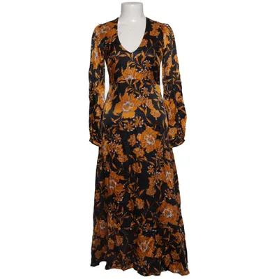 Maxi dress (Black, Yellow) from Hallhuber Silk, Viscose