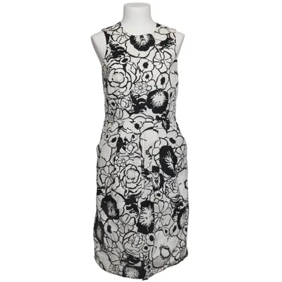 Dress (White, Black) from Fever Cotton, Linen, Polyester