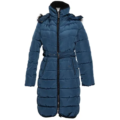 Manteau d'hiver (Bleu, Noir) de Koton Casual Polyester