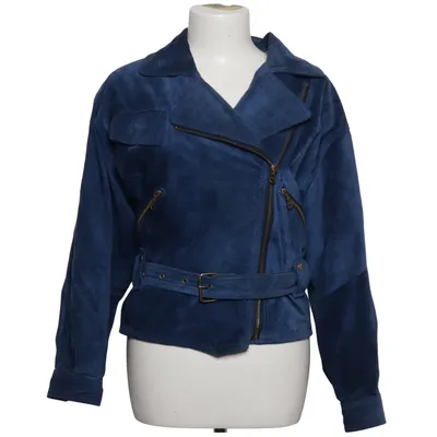 Bikerjack (Blauw) van PG Leather Fashion Leer, Polyester