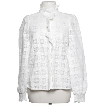 Bluse (Hvid) fra Sézane Økologisk bomuld, Genanvendt polyester, Viscose