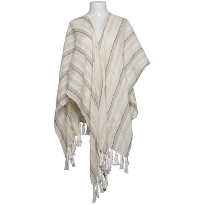 Poncho (Beige, Marron) de Uterqüe Coton