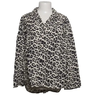 Shirt (Beige, Zwart) van Vivi Mari Katoen, Tencel