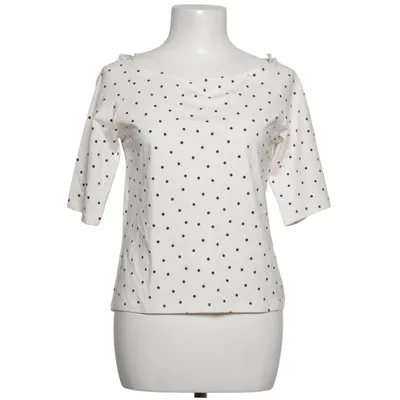 Top (White, Black) from Cache Cache Cotton, Elastane