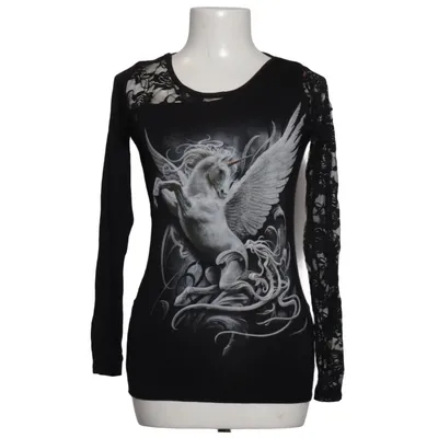 Top (Black) from Spiral Elastane, Viscose