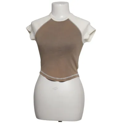 T-shirt (Beige, Hvid) fra BDG by Urban Outfitters Bomuld