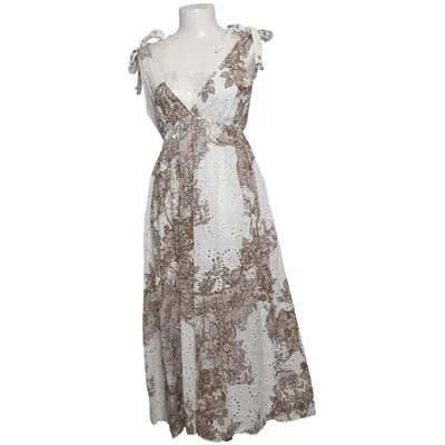 Maxi dress (White, Brown) from Made in italy