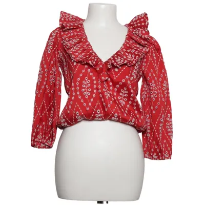Blus (Röd, Vit) från Zara Polyester