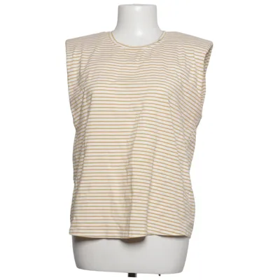Top (Beige, White) from Ichi Cotton, Elastane