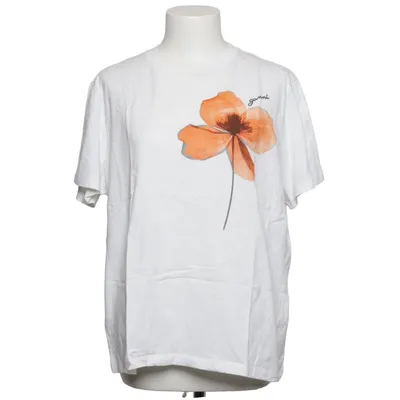 T-shirt (Hvid, Orange) fra Ganni Økologisk bomuld
