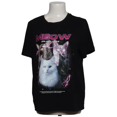T-shirt (Svart, Flerfärgad) från Shein Bomull, Elastan, Polyester