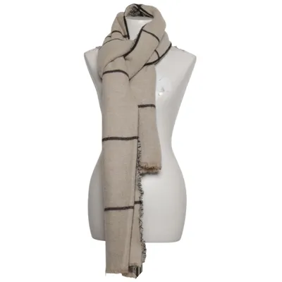 Écharpe (Beige, Noir) de Zara Accessories Acrylique