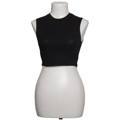 Crop top (Black) from Zara Cotton, Elastane