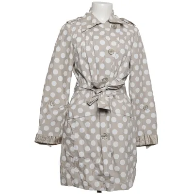 Trench coat (Beige, White) from Beaumont Cotton, Polyester