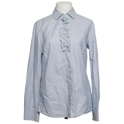 Bluse (Blå, Hvid) fra Aglini Bomuld, Polyester, Viscose