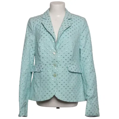 Blazer (Blue) from Anja Gockel London Elastane, Metallic fiber, Polyamide, Polyester