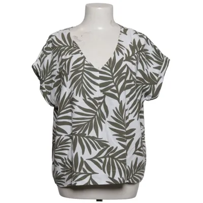 Top (Green, White) from Kapalua Linen, Viscose