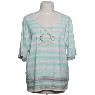T-shirt (Wit, Groen, Grijs) van Christa Probst Katoen