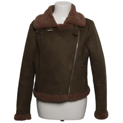 Shearlingjakke (Grøn, Brun) fra Zara Basic Outerwear Elastan, Polyester