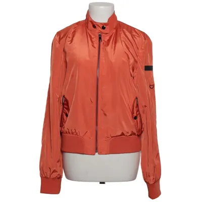 Bomber jacket (Orange) from Strenesse Blue Cotton, Leather, Polyester