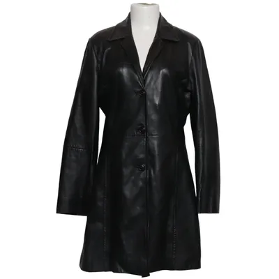 Veste longue en cuir (Noir) de Giorgio Polyester