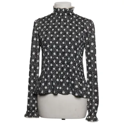 Blouse (Black, White) from Sandro Elastane, Viscose