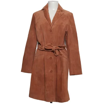 Leren jas (Bruin) van Miss H. Leer, Polyester