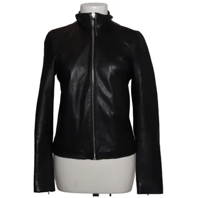Leather jacket (Black) from Massimo Dutti Leather