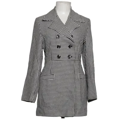 Coat (Black, White) from LA City Polyester, Viscose