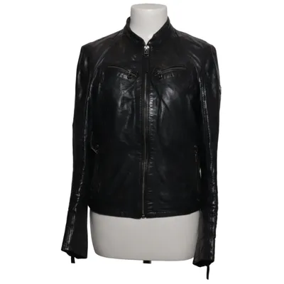 Läderjacka (Svart) från Gipsy Bomull, Skinn, Polyester