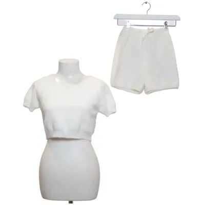 Mjukisset (Vit) Minkpäls, Nylon, Ull