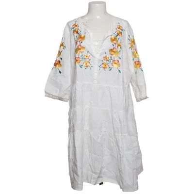 Kjole (Hvid, Flerfarvet) fra Alba Moda Linned