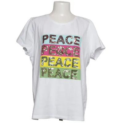 T-shirt (Hvid, Flerfarvet) fra Rick Cardona Bomuld, Elastan