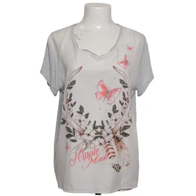 T-shirt (Hvid, Grå, Flerfarvet) fra HangOwear Polyester, Viscose
