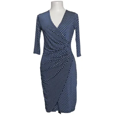 Slå-om-kjole (Blå, Hvid) fra Revdelle Elastan, Polyester
