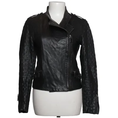 Bikerjacka (Svart) från Scoop Bomull, Skinn, Polyester