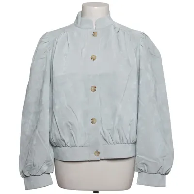 Jacket (Blue) from Laagam Polyester, Polyurethane, Viscose