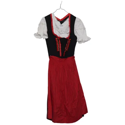 Dirndl (Black, White, Red) from Festa Cotton, Polyester